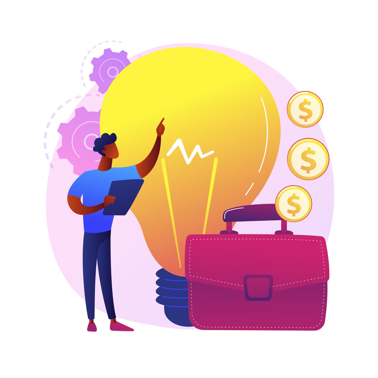 New business idea vector concept metaphor